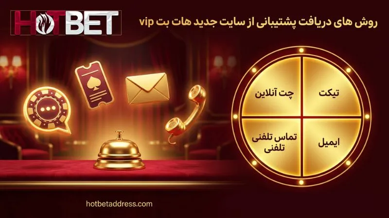 روش های دریافت پشتیبانی از سایت جدید هات بت vip